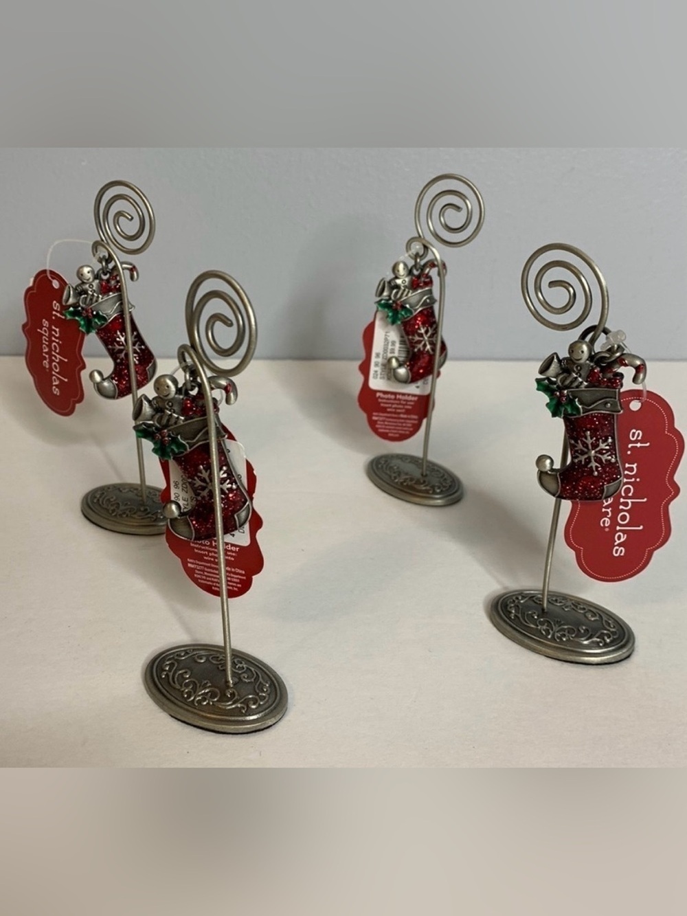 PHOTO HOLDERS CHRISTMAS  (SET OF 4)